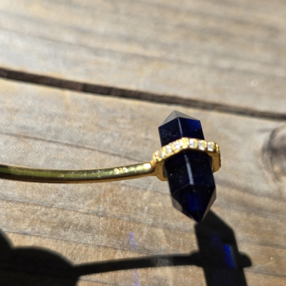 Sapphire points & Topaz sterling & gold bracelet NEW - Picture 10 of 10
